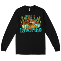 Black fall pumpkin art Long Sleeve Tee - CowhideDigitalArt