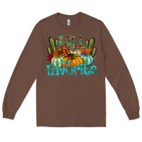 Chestnut fall pumpkin art Long Sleeve Tee - CowhideDigitalArt