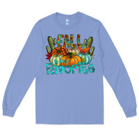 Colony Blue fall pumpkin art Long Sleeve Tee - CowhideDigitalArt