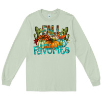 Matcha fall pumpkin art Long Sleeve Tee - CowhideDigitalArt