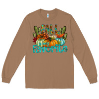 Toasted Coconut fall pumpkin art Long Sleeve Tee - CowhideDigitalArt