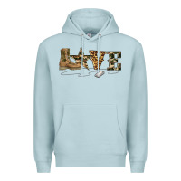 Blue Mist camouflage military boots love Premium Hoodie - Artiststas