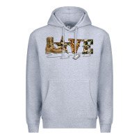 Heather Grey camouflage military boots love Premium Hoodie - Artiststas