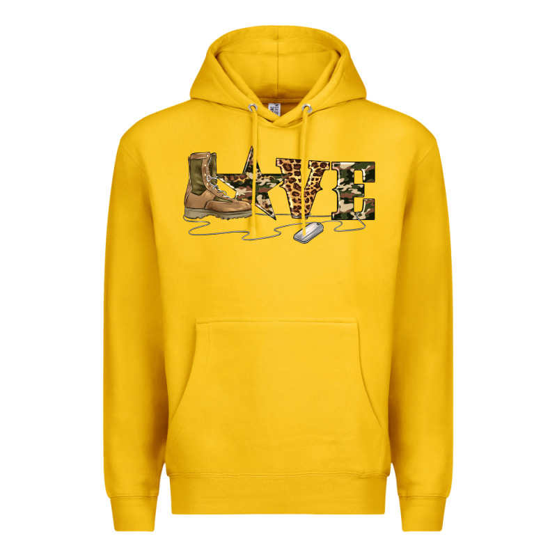 Camouflage Military Boots Love Premium Hoodie by Artiststas | Teevron
