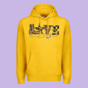 Camouflage Military Boots Love Premium Hoodie Designed By Artiststas