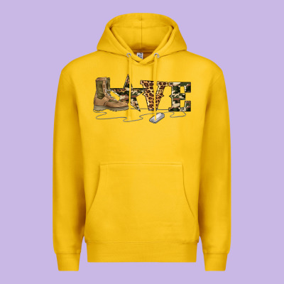 Camouflage Military Boots Love Premium Hoodie Designed By Artiststas