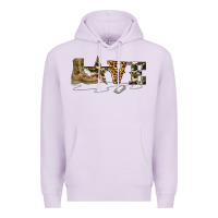 Lilac camouflage military boots love Premium Hoodie - Artiststas
