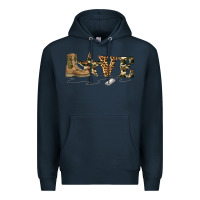 Navy camouflage military boots love Premium Hoodie - Artiststas