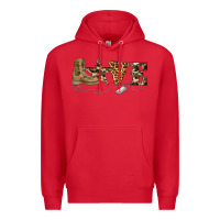 Red camouflage military boots love Premium Hoodie - Artiststas