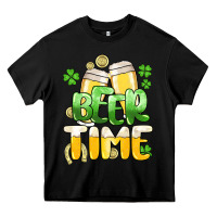 Black St.Patrick's Beer time Heavy Core Tee - HowdyJamesFarm