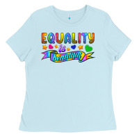 Baby Blue Equality Is Beautiful Ladies Tee - BundleAndBundleShop