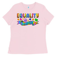 Bubblegum Pink Equality Is Beautiful Ladies Tee - BundleAndBundleShop