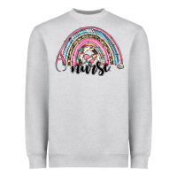 Heather Grey western nurse rainbow Heavyweight Sweatshirt - RanaPortraitStore