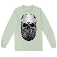 Matcha creepy bald and bearded skull for halloween & skeletons fans t shirt Long Sleeve Tee - baoMotion
