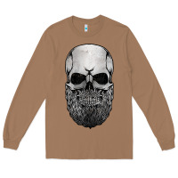 Toasted Coconut creepy bald and bearded skull for halloween & skeletons fans t shirt Long Sleeve Tee - baoMotion