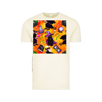 Vintage Arctic halloween cat and witch seamless pattern Vintage Tee - BundleAndBundleShop