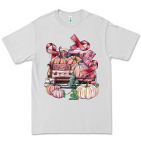 Breast Cancer Truck With Pumpkins Premium Tee | Teevron