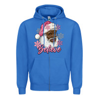 True Royal pink christmas african american santa believe Zipper Hoodie - RanaPortraitStore