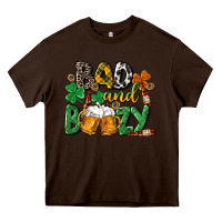 Chocolate Brown Bad and boozy St. Patrick's Day Heavy Core Tee - CowGirlArtShop