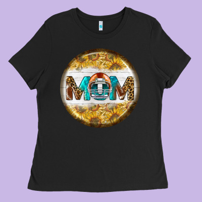 American Football Round Earrings Ladies Tee Designed By Bundleandbundleshop