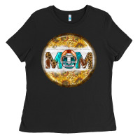 Black american football round earrings Ladies Tee - BundleAndBundleShop