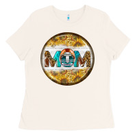 Bone american football round earrings Ladies Tee - BundleAndBundleShop