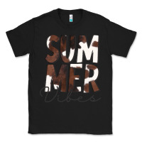 Black Summer Vibes Brown White Cowhide Classic Tee - CowCowDesign