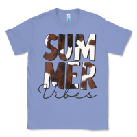 Colony Blue Summer Vibes Brown White Cowhide Classic Tee - CowCowDesign