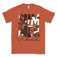 Copper Summer Vibes Brown White Cowhide Classic Tee - CowCowDesign