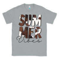 Heather Grey Summer Vibes Brown White Cowhide Classic Tee - CowCowDesign