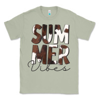 Matcha Summer Vibes Brown White Cowhide Classic Tee - CowCowDesign