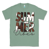 Sage Summer Vibes Brown White Cowhide Classic Tee - CowCowDesign