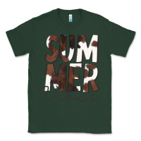 Sports Green Summer Vibes Brown White Cowhide Classic Tee - CowCowDesign