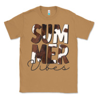 Toasted Coconut Summer Vibes Brown White Cowhide Classic Tee - CowCowDesign