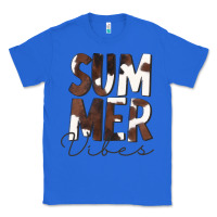 True Royal Summer Vibes Brown White Cowhide Classic Tee - CowCowDesign