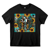 Black western faith sunflower's Heavy Core Tee - RanaPortraitStore