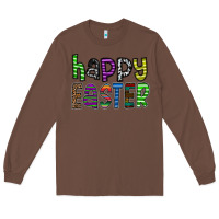 Chestnut Happy Easter Long Sleeve Tee - CowhideDigitalArt