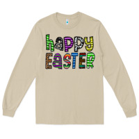 Mushroom Happy Easter Long Sleeve Tee - CowhideDigitalArt