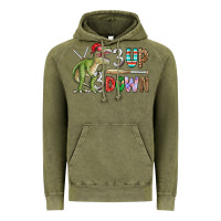Vintage Olive 3 up 3 down rex Vintage Hoodie - CowhideDigitalArt