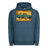 Pigment Midnight Navy pumpkin farm truck Urban Hoodie - Jasminsmagicworld