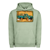 Pigment Oil Green pumpkin farm truck Urban Hoodie - Jasminsmagicworld