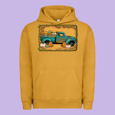 Pumpkin Farm Truck Urban Hoodie Designed By Jasminsmagicworld