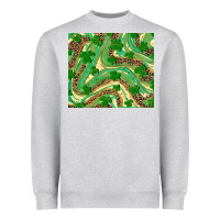 Heather Grey shamrock leopard Heavyweight Sweatshirt - RanaPortraitStore