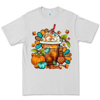 Dove Grey Thanksgiving Frappe Coffee Premium Tee - FaDigitalArtStudio