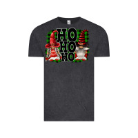 Vintage Black Ho Ho Ho Christmas Gnomes Vintage Tee - FaDigitalArtStudio
