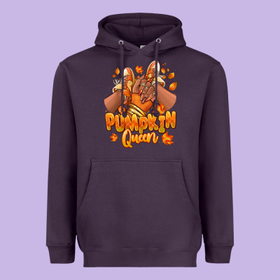 Pumpkin Queen Fall Black Girl Sneakers Heavyweight Hoodie Designed By Ranaportraitstore