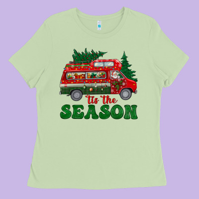 Christmas 'tis The Season Ladies Tee Designed By Bundleandbundleshop