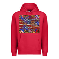 Cardinal American flag and star leopard Premium Hoodie - Artiststas