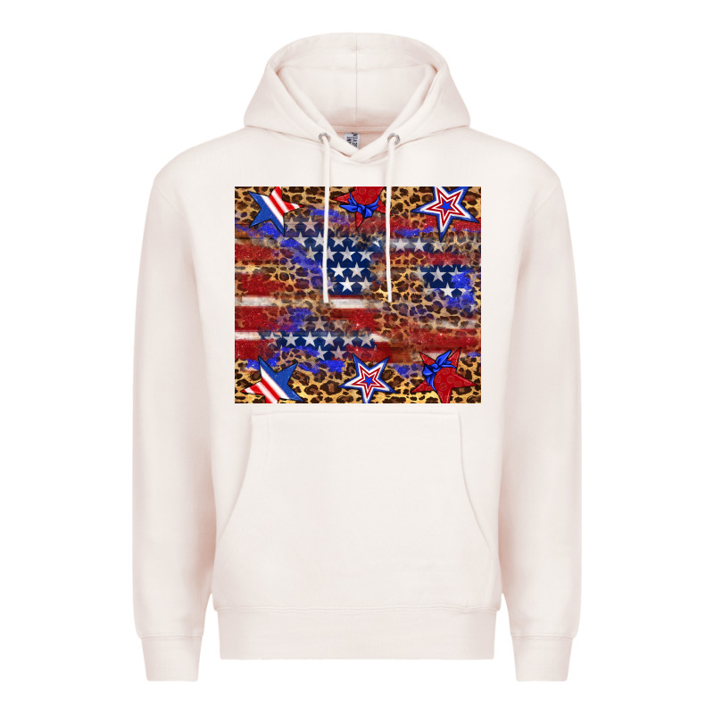 American Flag And Star Leopard Premium Hoodie by Artiststas | Teevron