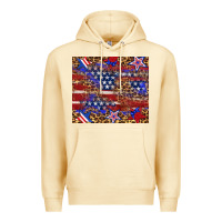 Pina Colada American flag and star leopard Premium Hoodie - Artiststas